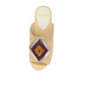 NEW SABOT YOUYOU women's velvet leather yato sandals in desert